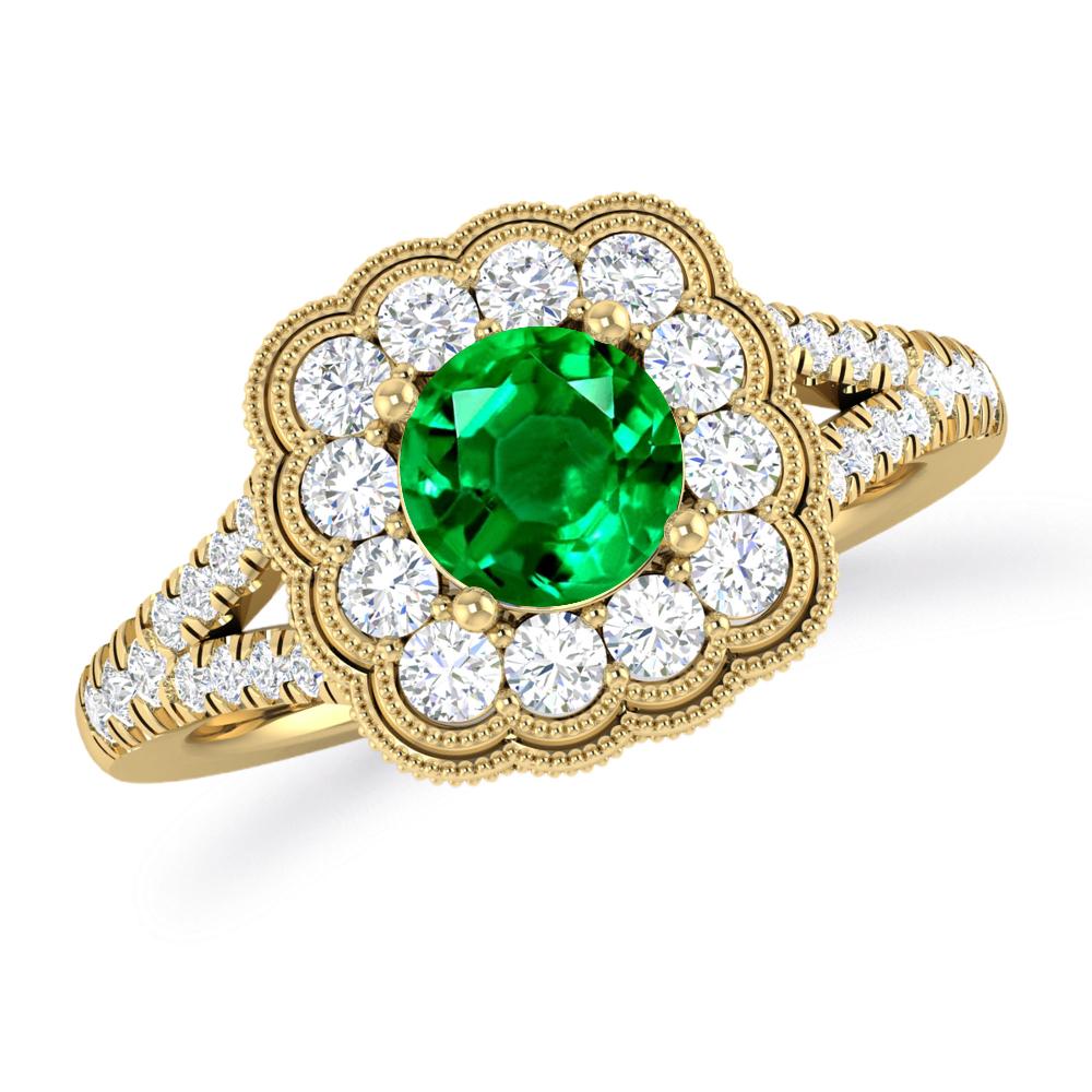 Yellow Gold - Emerald