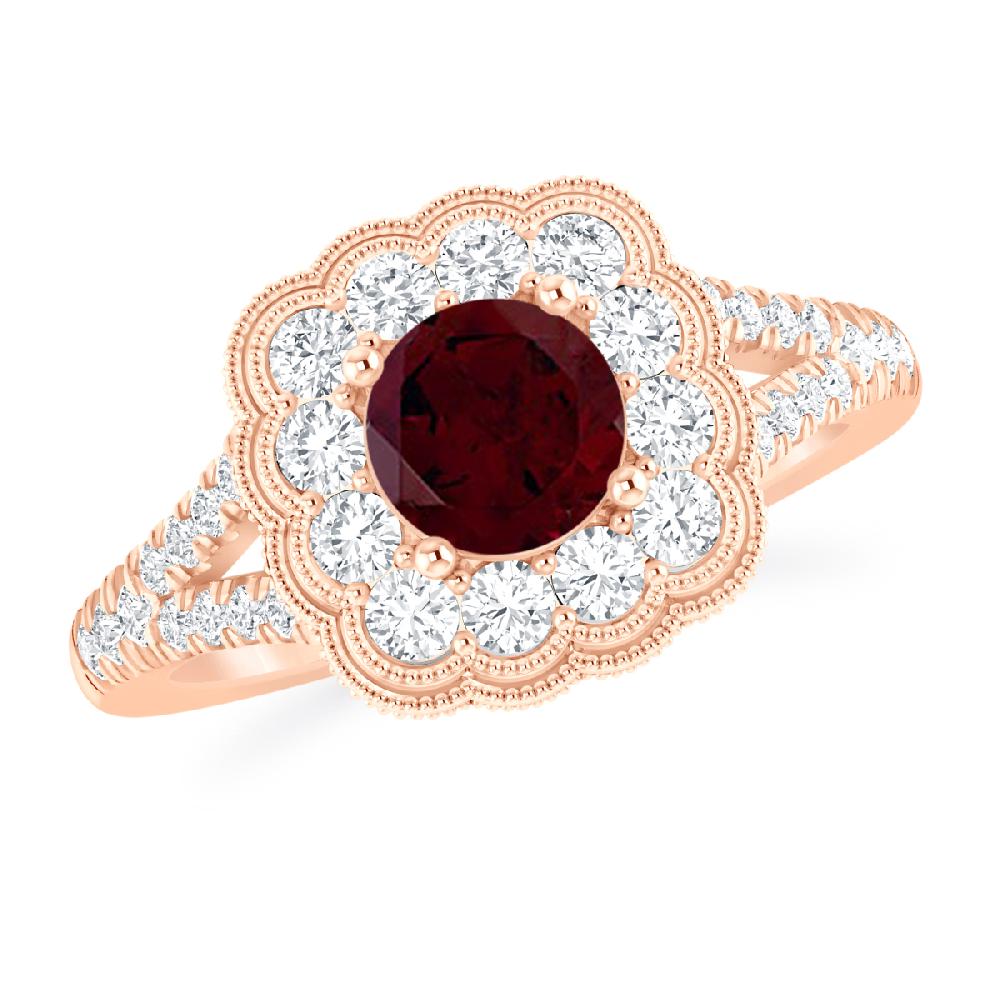 Rose Gold - Garnet