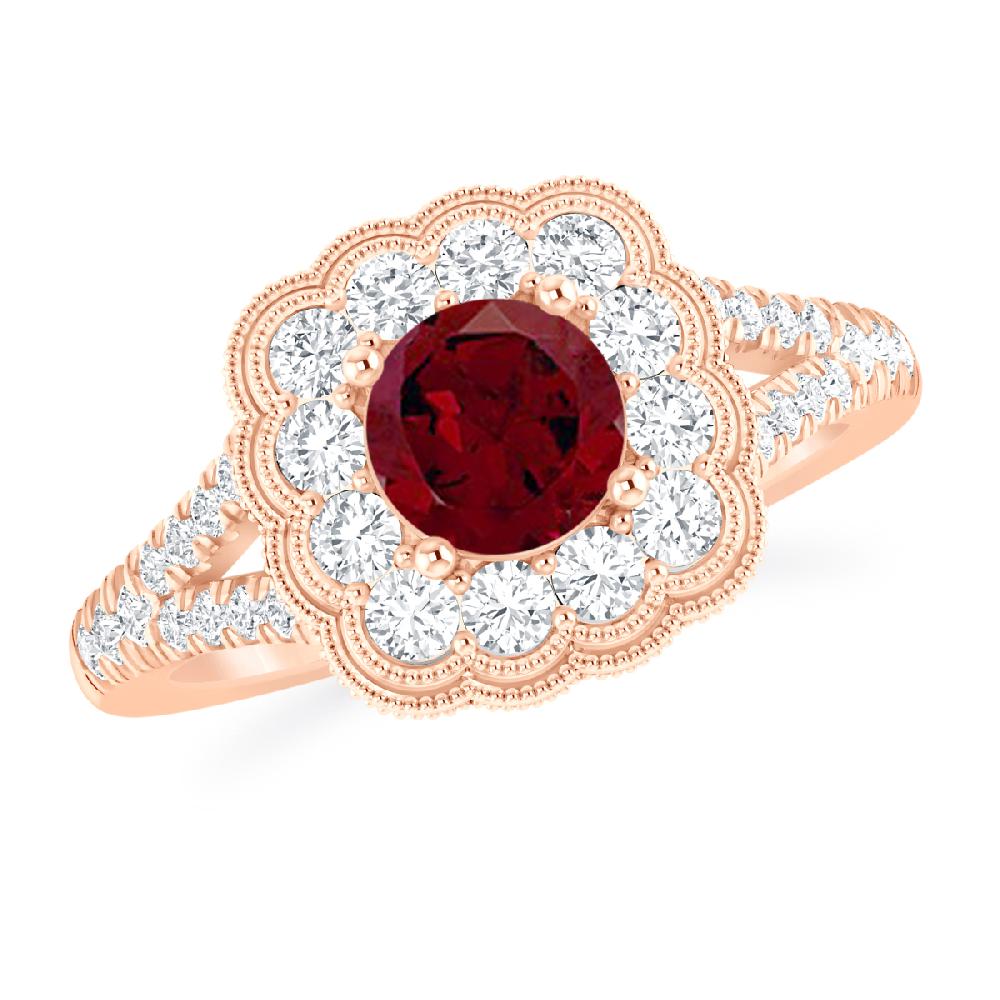 Rose Gold - Garnet