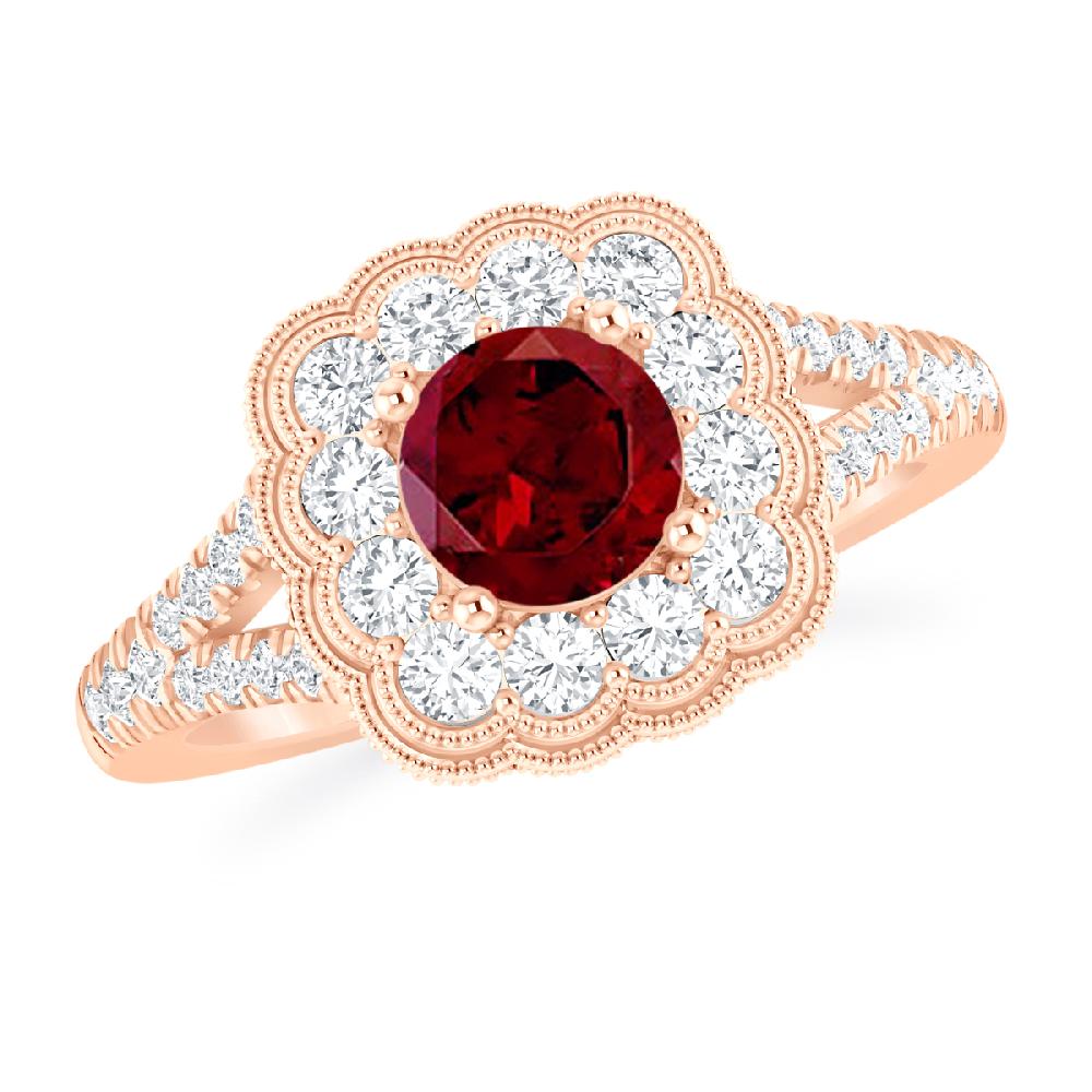 Rose Gold - Garnet