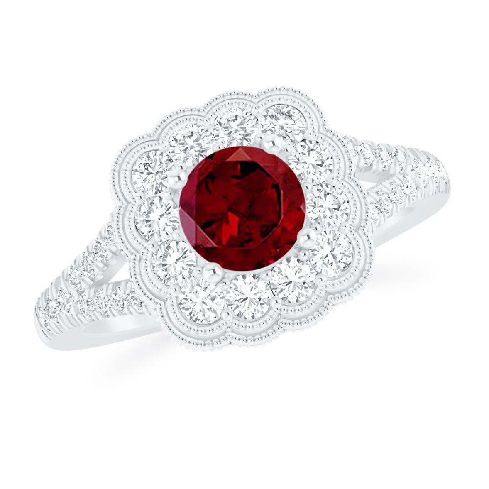 White Gold - Garnet