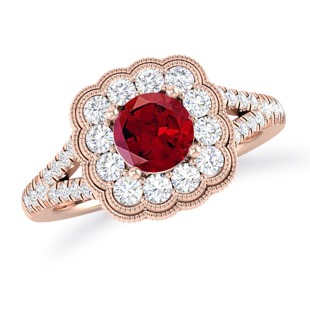 Rose Gold - Garnet