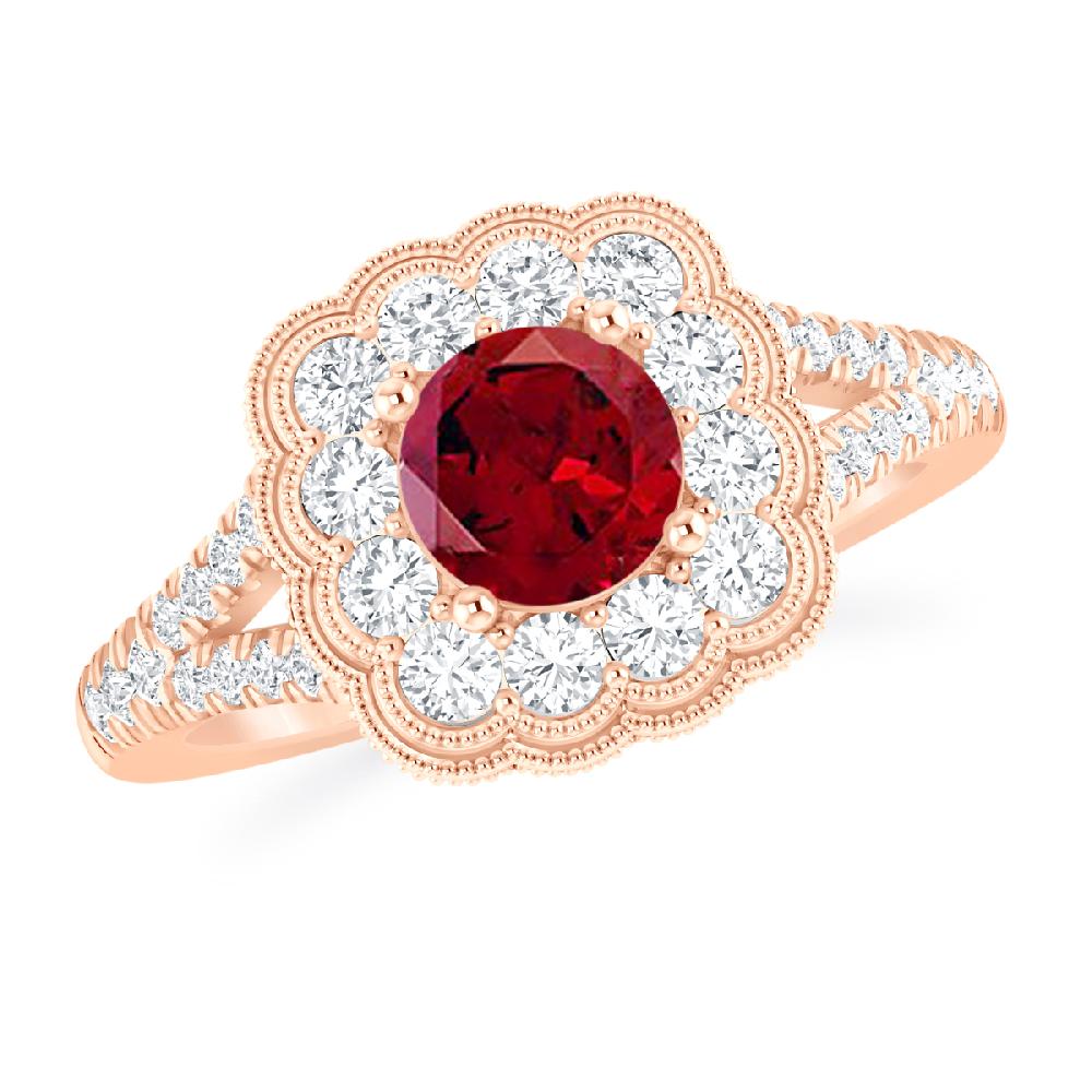 Rose Gold - Garnet