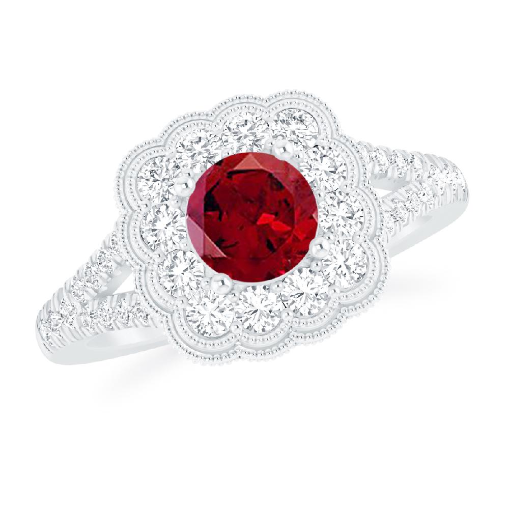 White Gold - Garnet