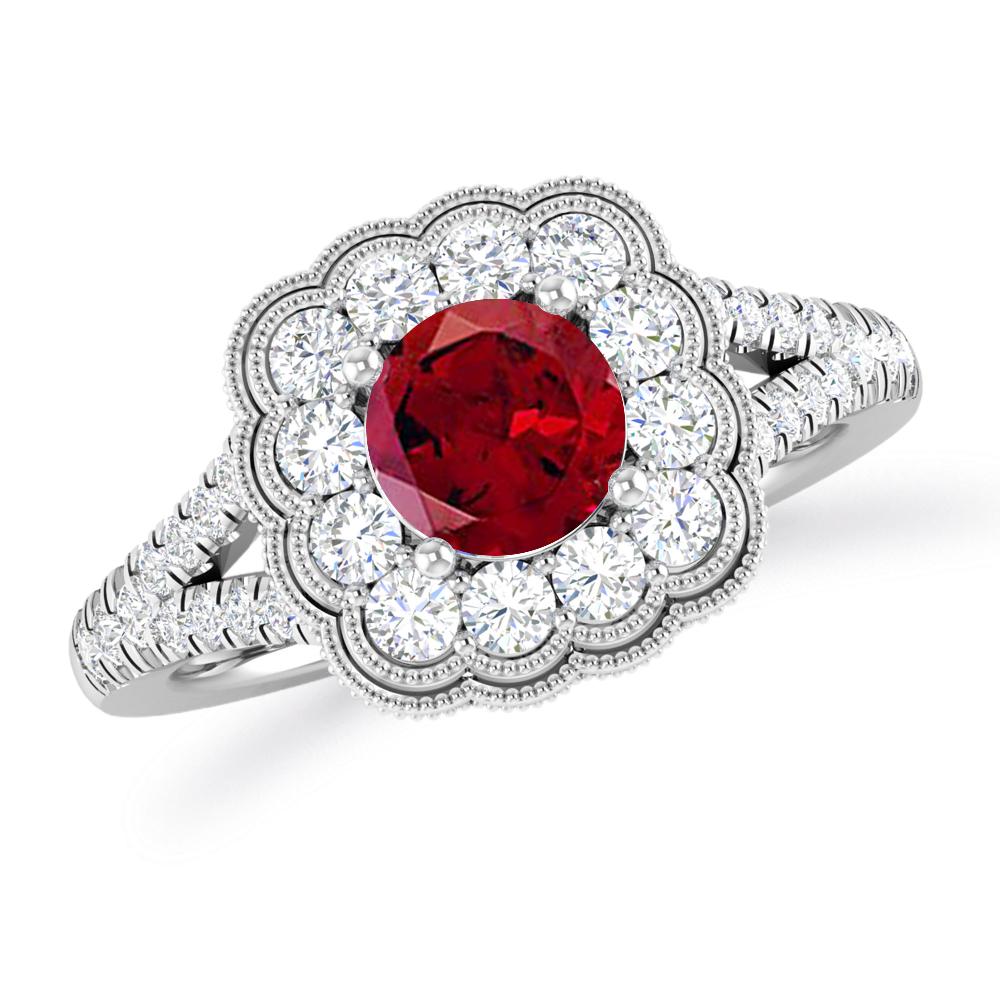 White Gold - Garnet