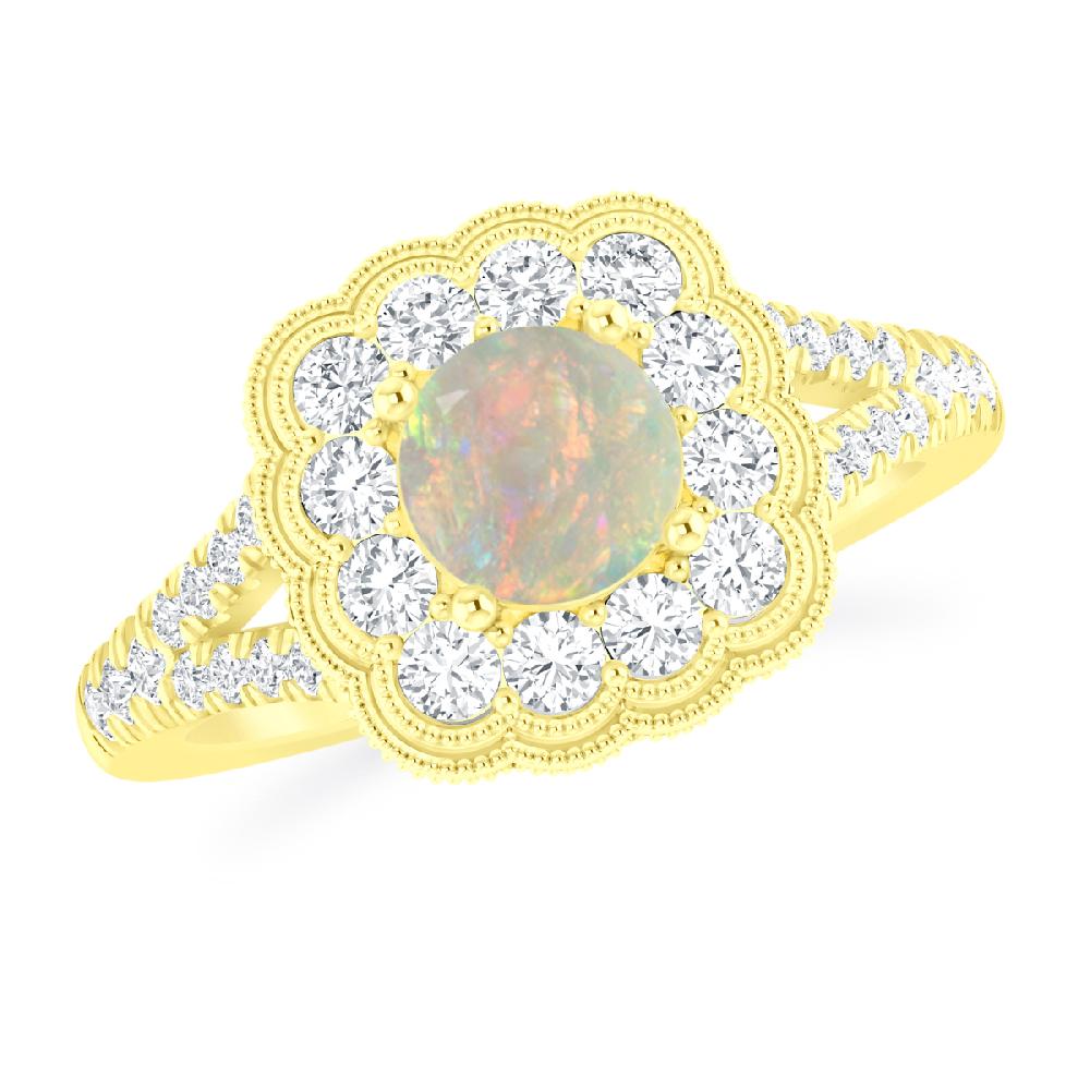 Yellow Gold - Opal