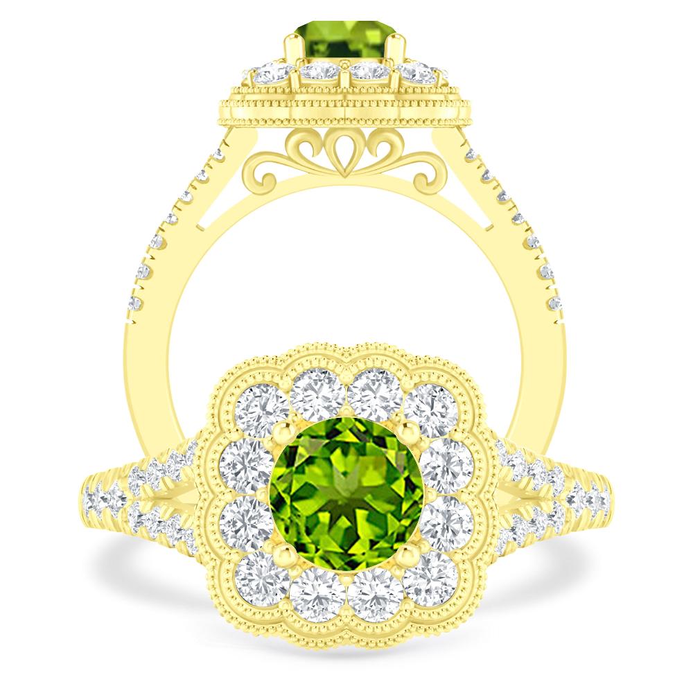 Yellow Gold - Peridot