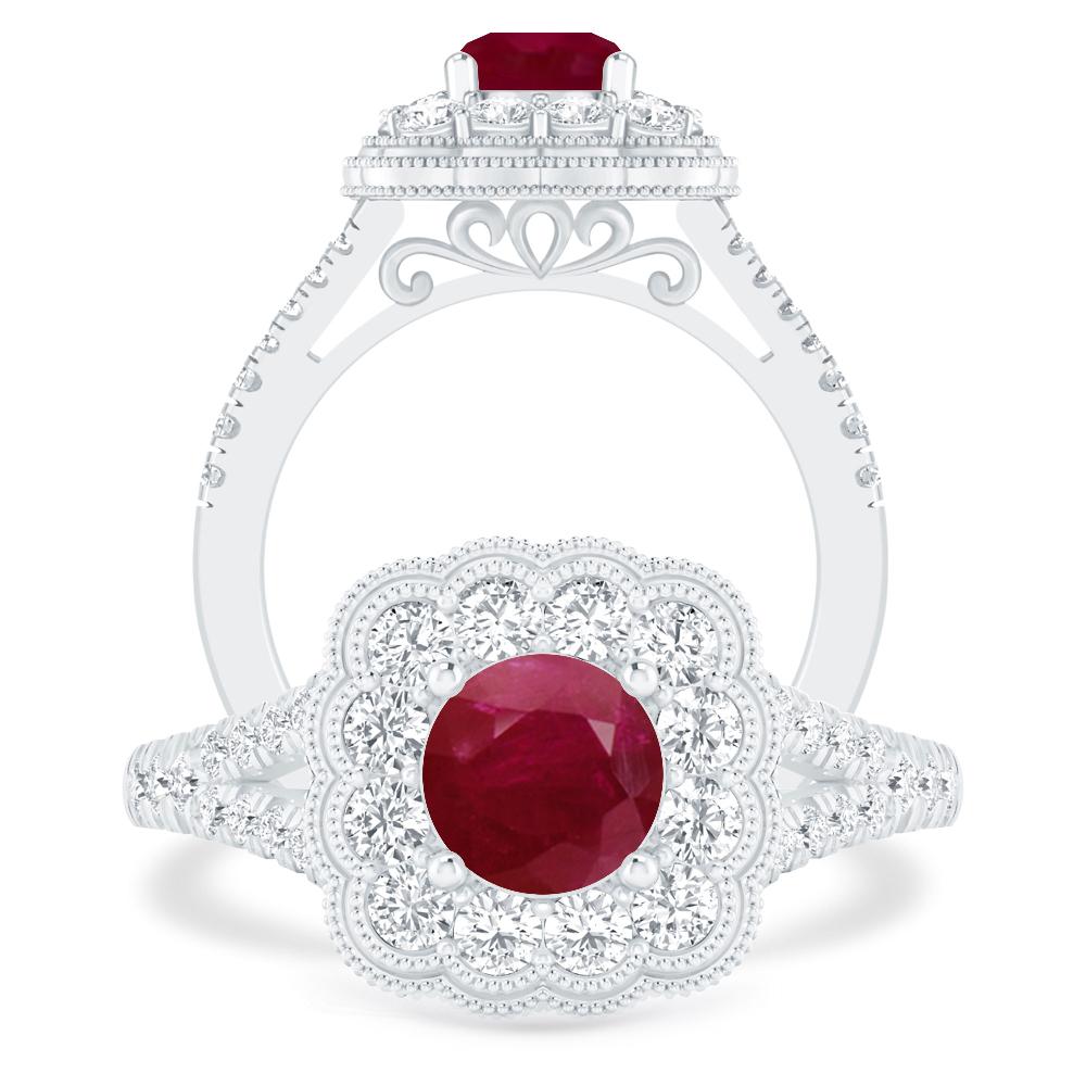 White Gold - Ruby