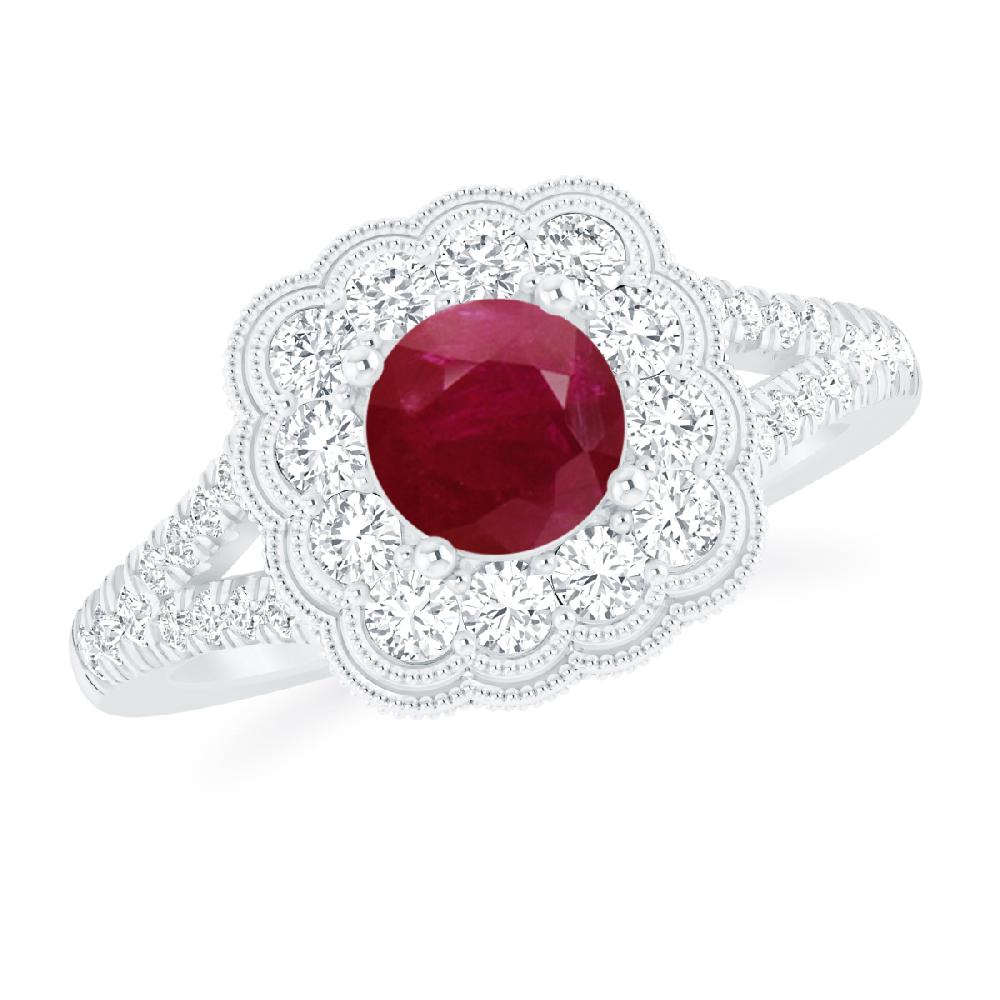 White Gold - Ruby