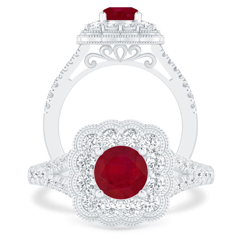 White Gold - Ruby