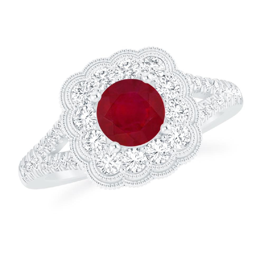 White Gold - Ruby