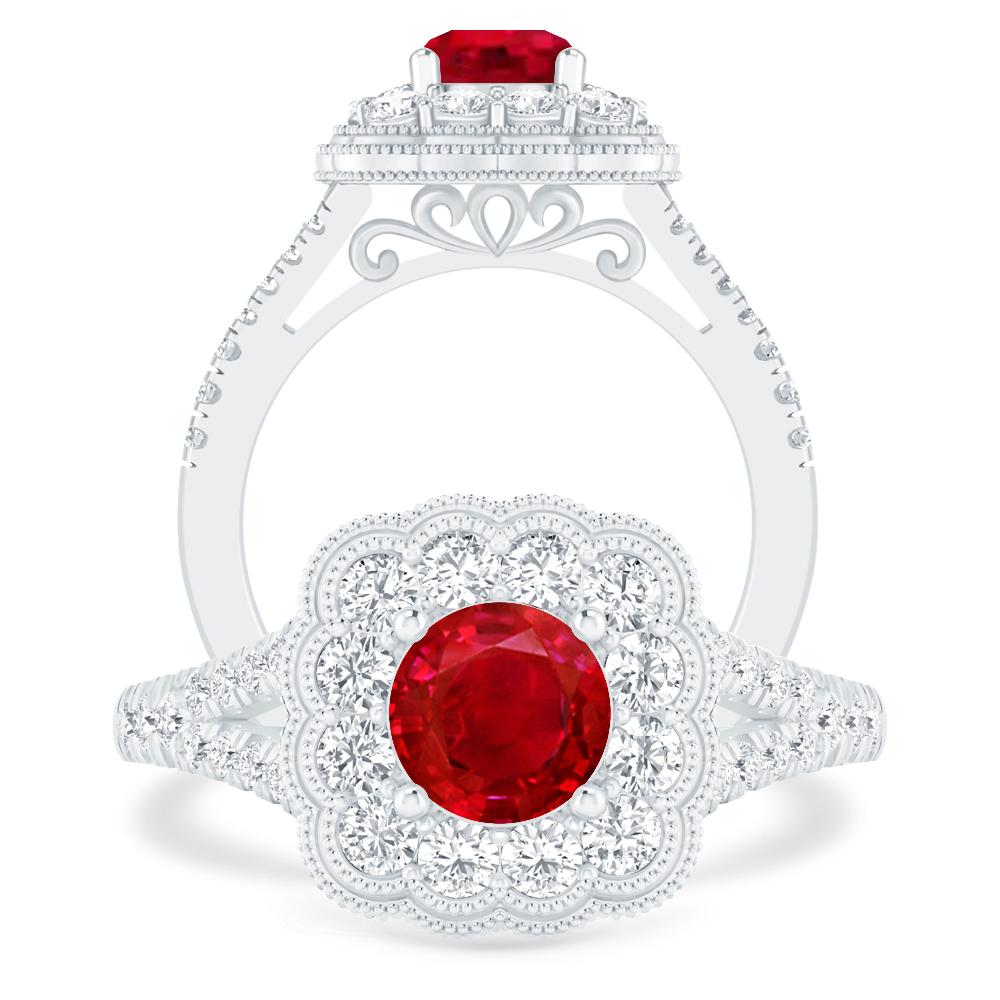 White Gold - Ruby