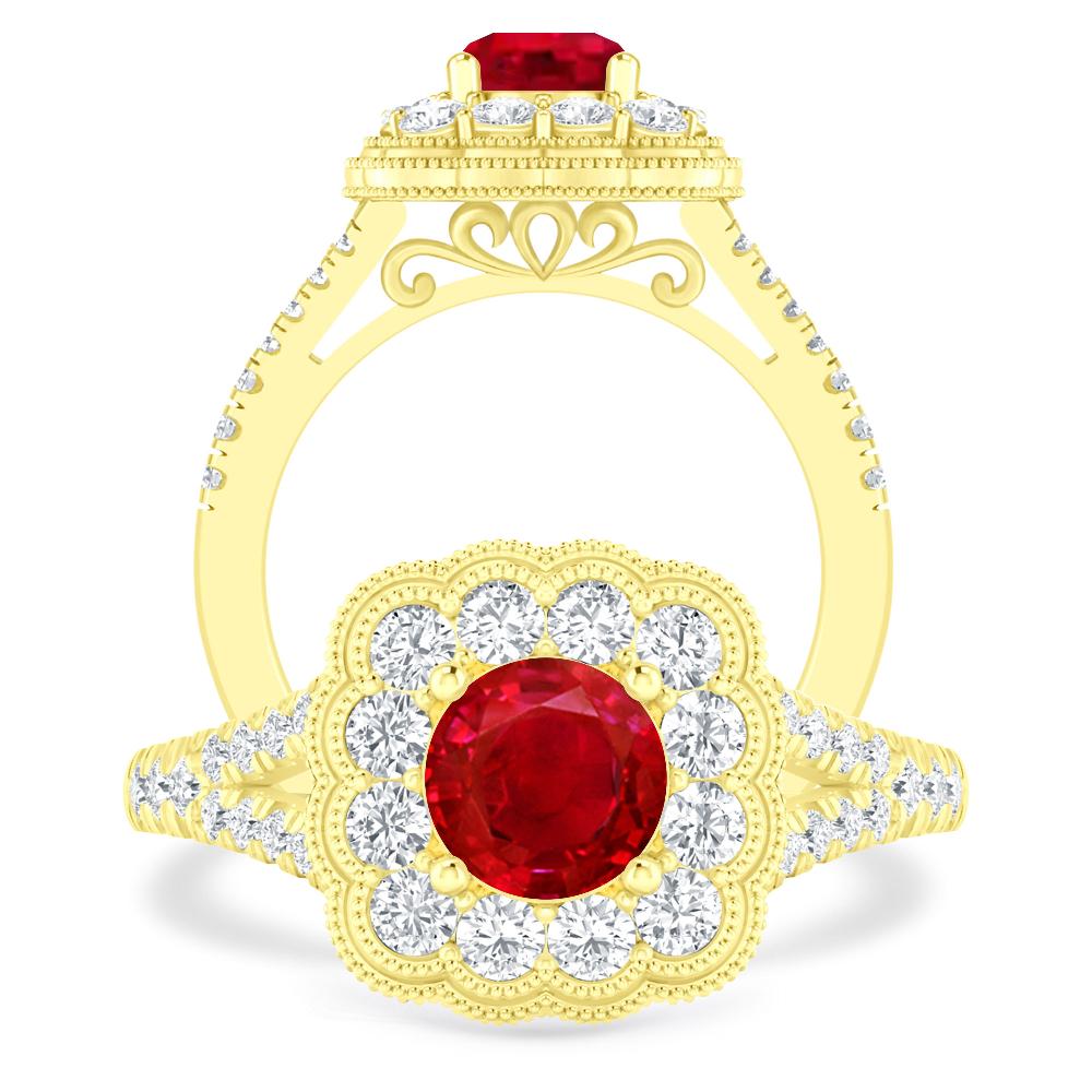 Yellow Gold - Ruby