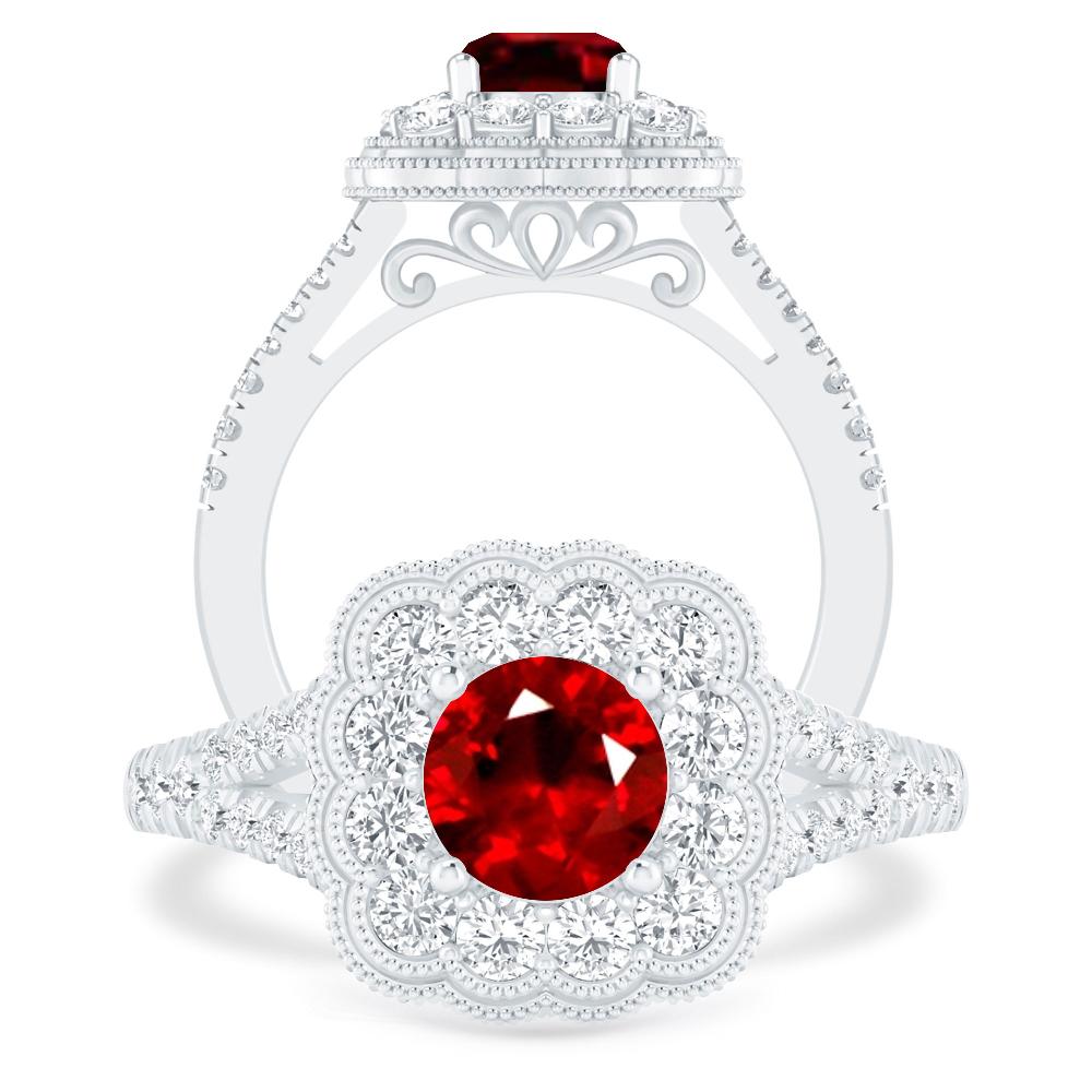 White Gold - Ruby