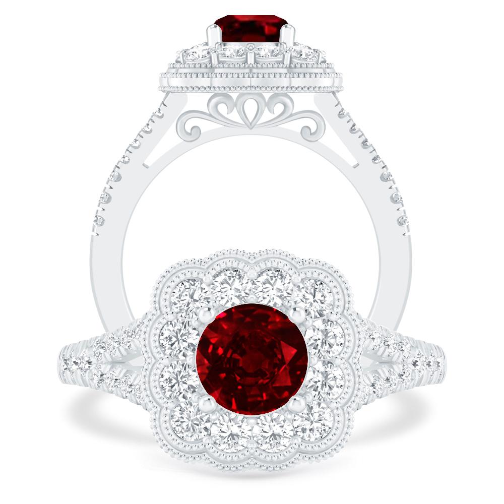 White Gold - Ruby