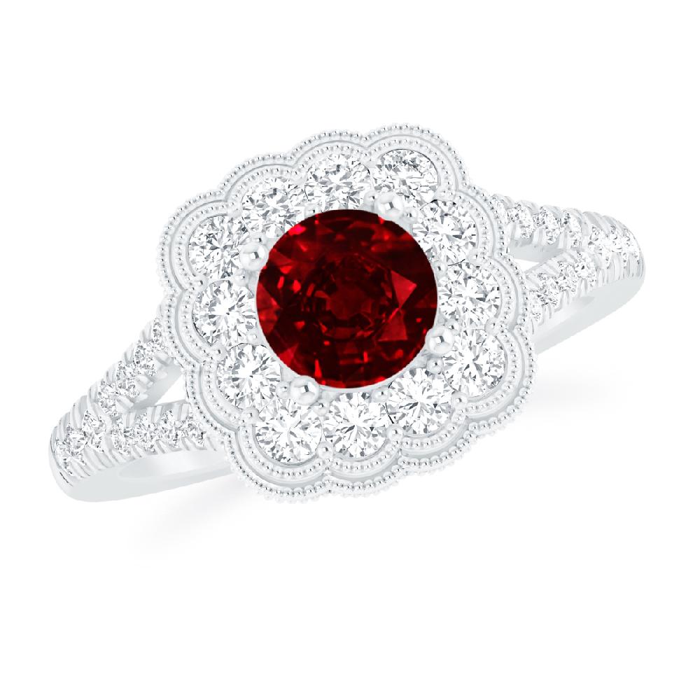 White Gold - Ruby