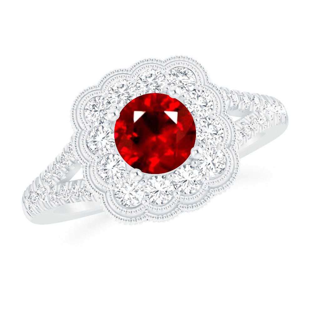 White Gold - Ruby