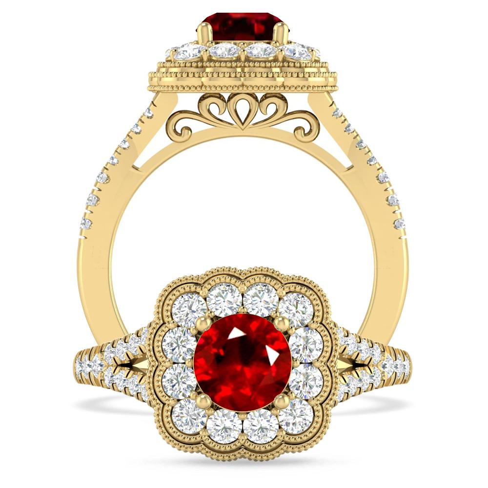 Yellow Gold - Ruby