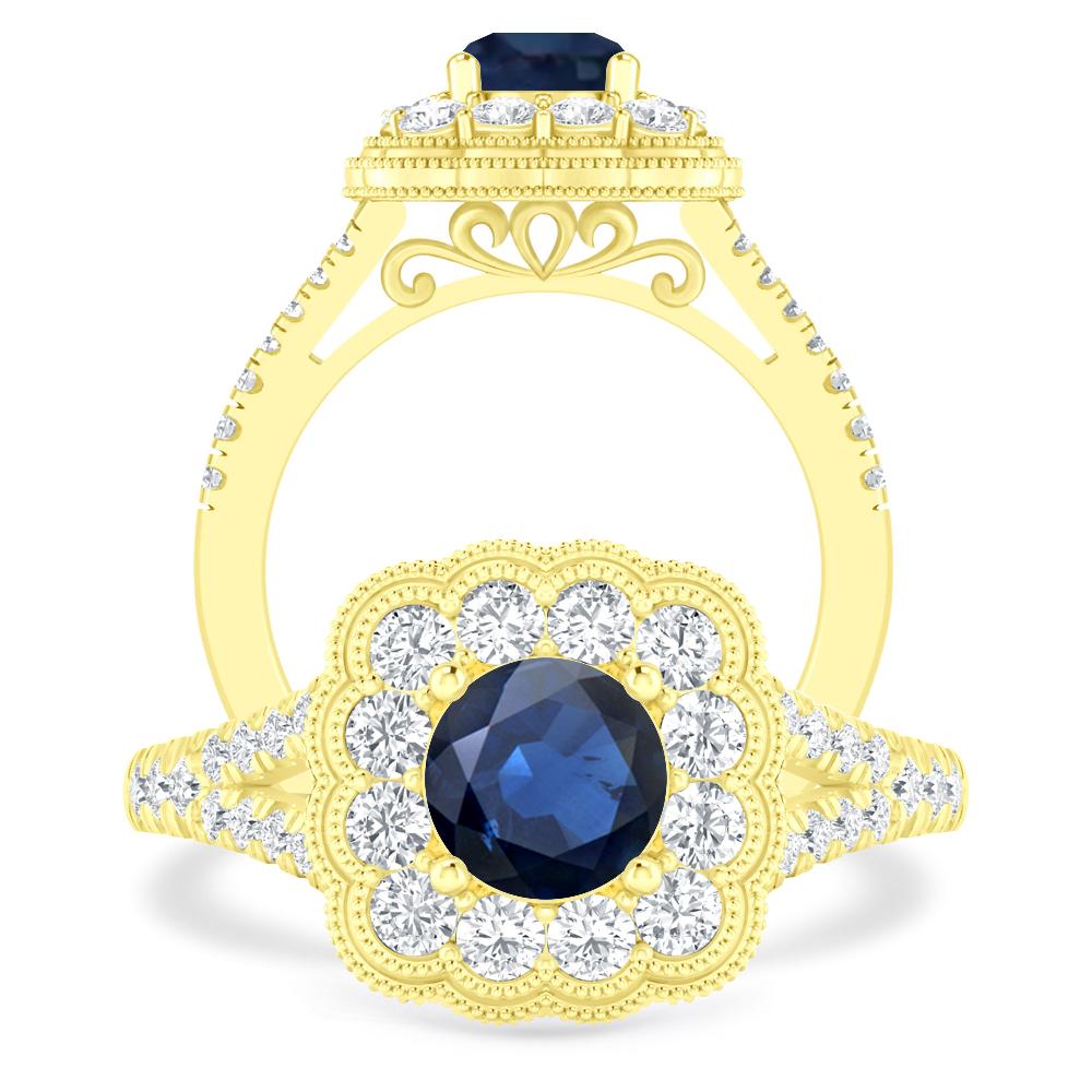 Yellow Gold - Sapphire