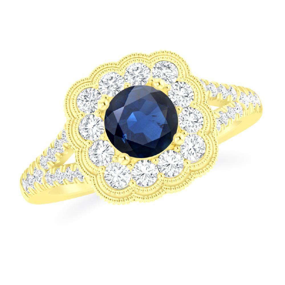 Yellow Gold - Sapphire