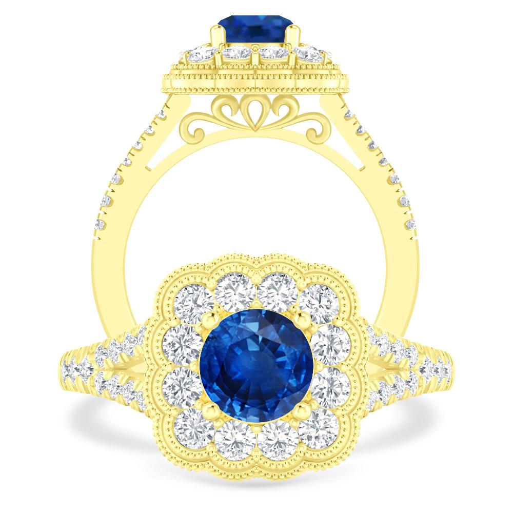 Yellow Gold - Sapphire