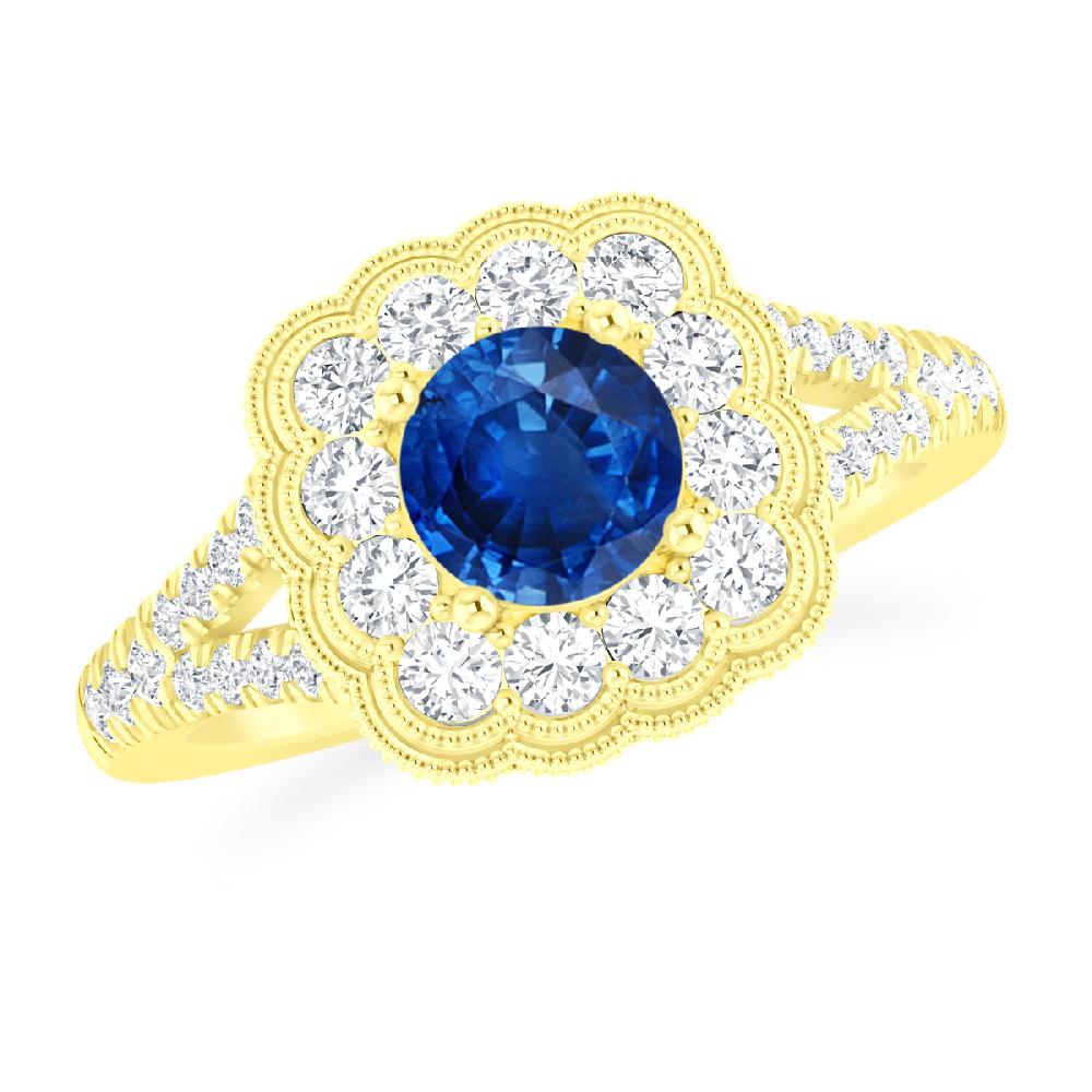 Yellow Gold - Sapphire