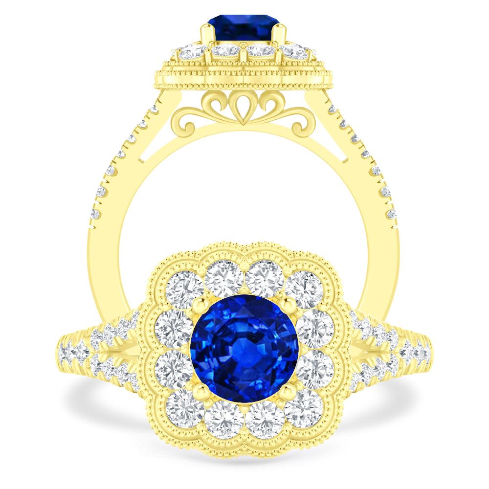 Yellow Gold - Sapphire