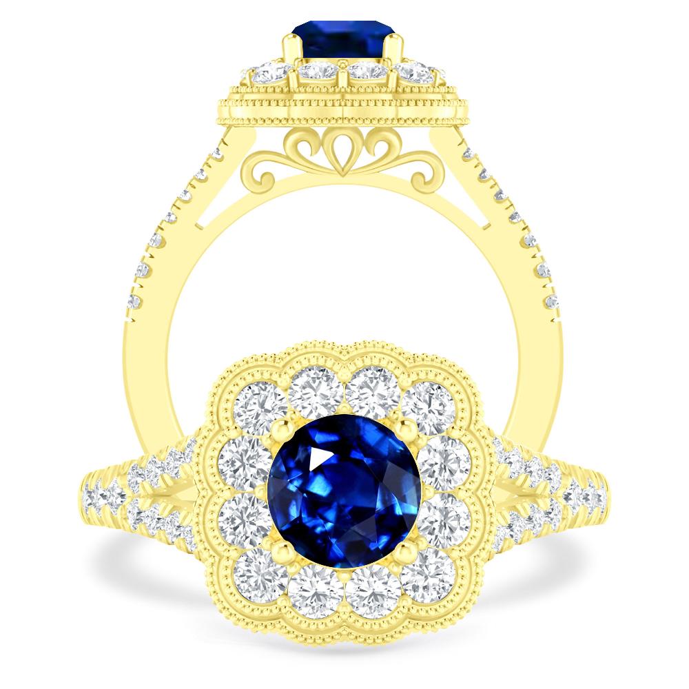 Yellow Gold - Sapphire