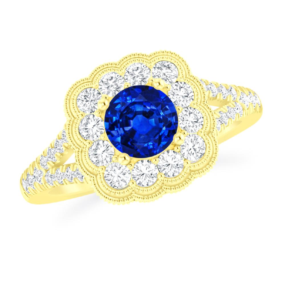 Yellow Gold - Sapphire