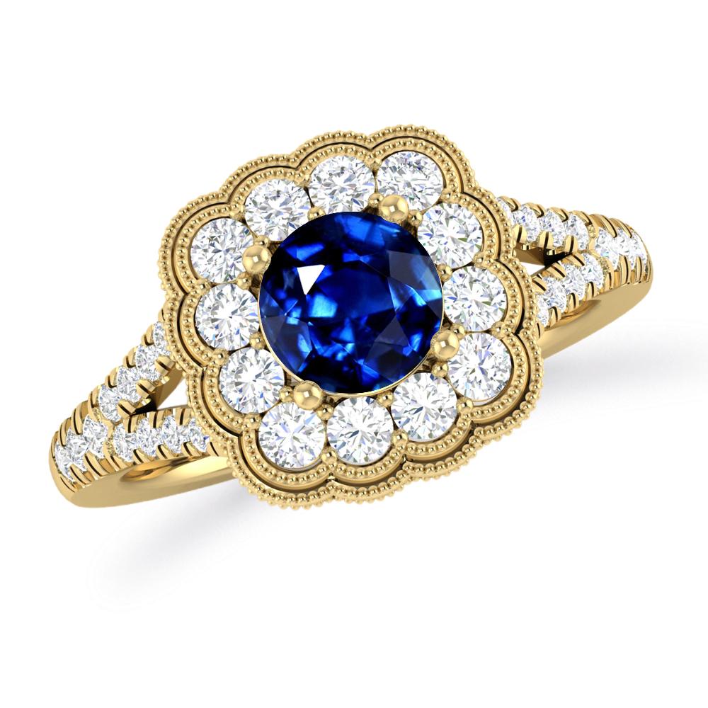 Yellow Gold - Sapphire