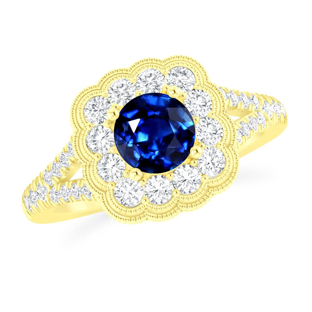 Yellow Gold - Sapphire