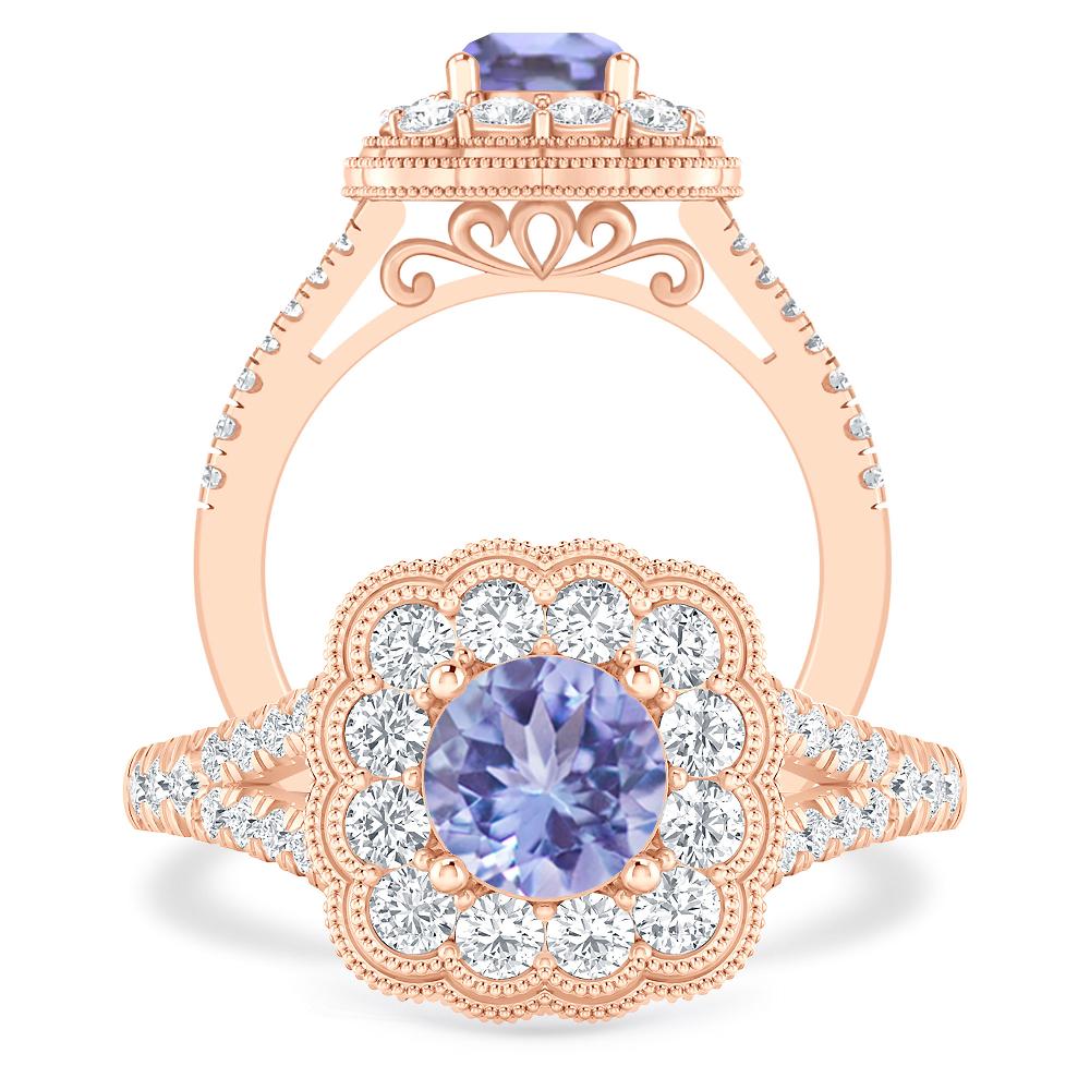 Rose Gold - Tanzanite