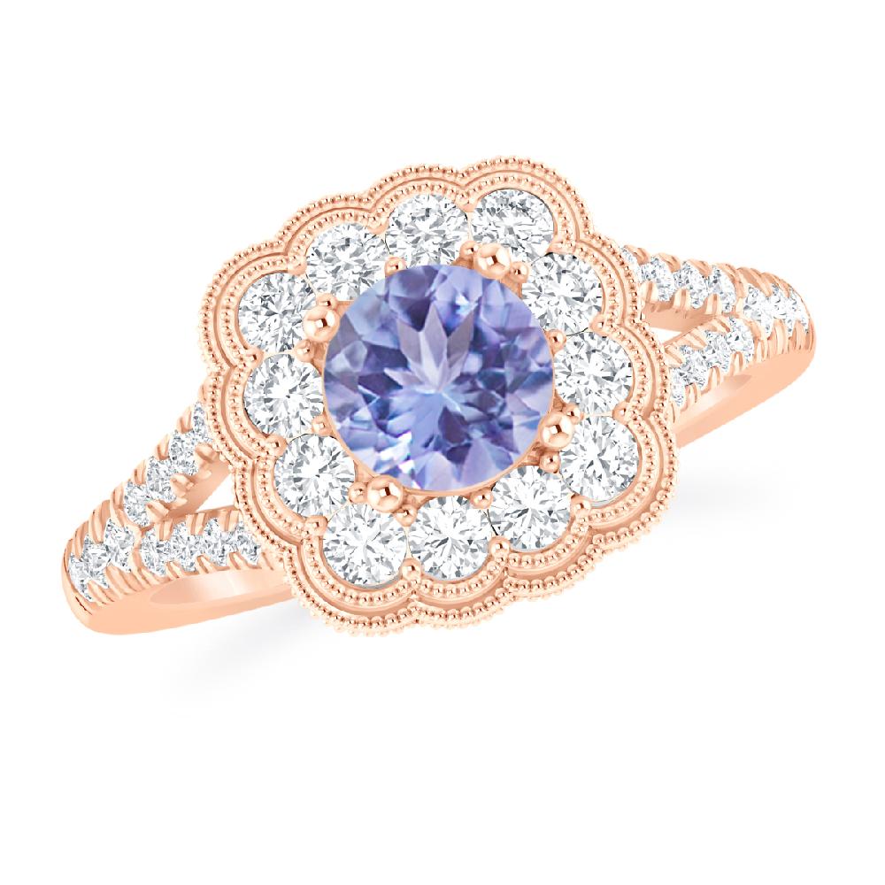 Rose Gold - Tanzanite