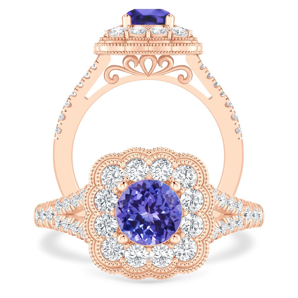 Rose Gold - Tanzanite