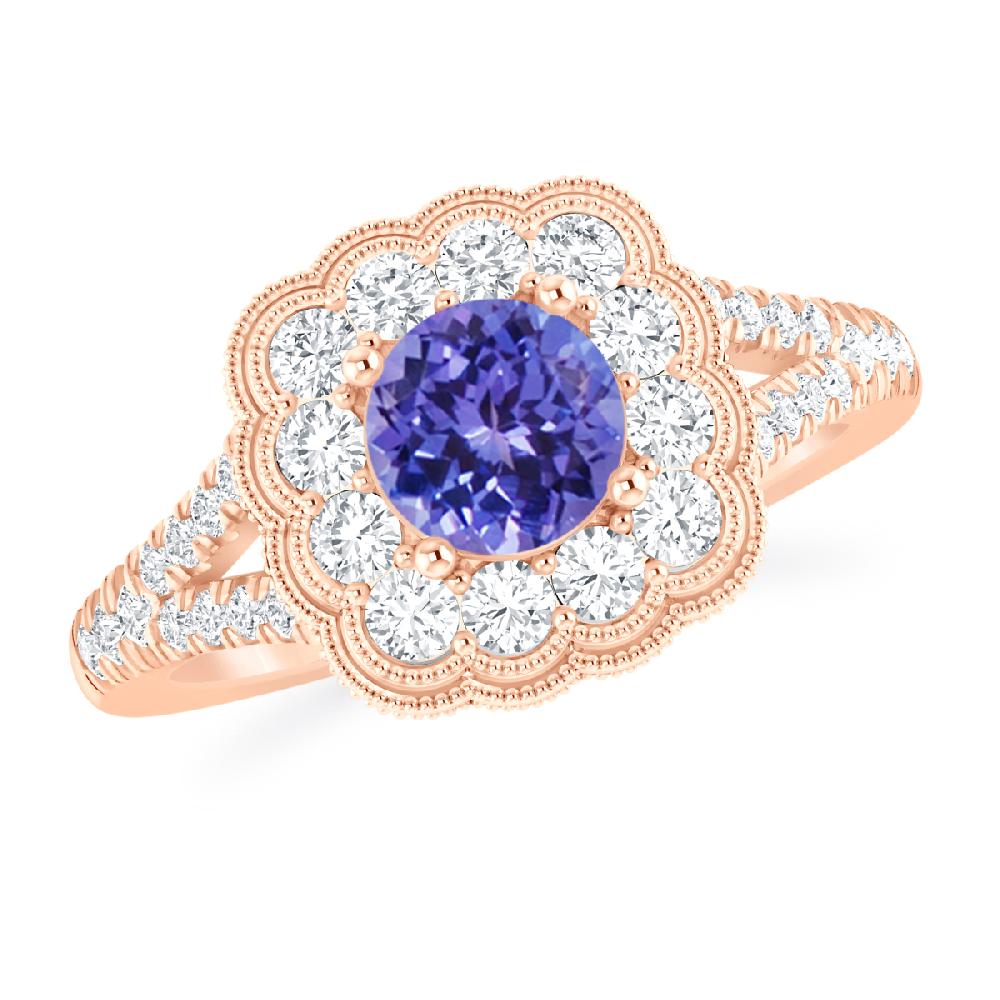 Rose Gold - Tanzanite