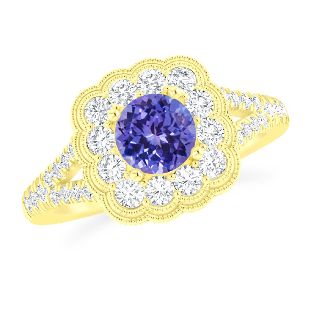 Yellow Gold - Tanzanite