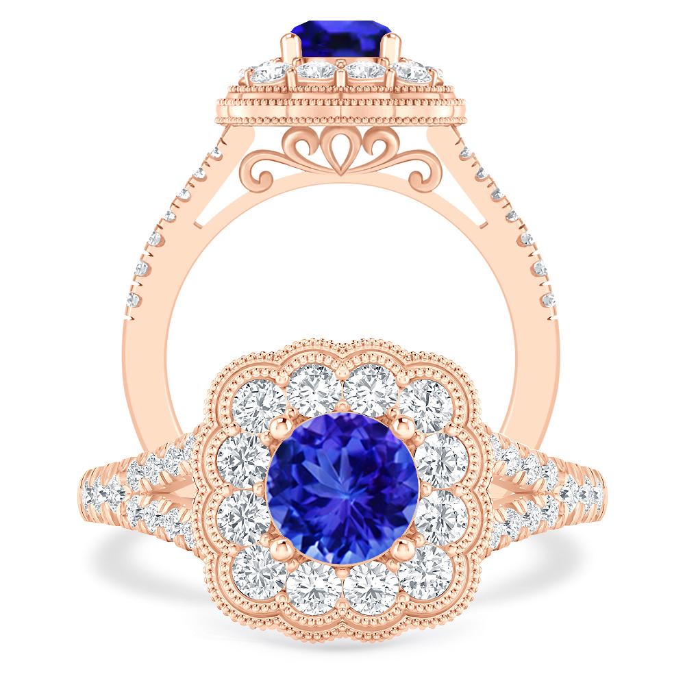 Rose Gold - Tanzanite