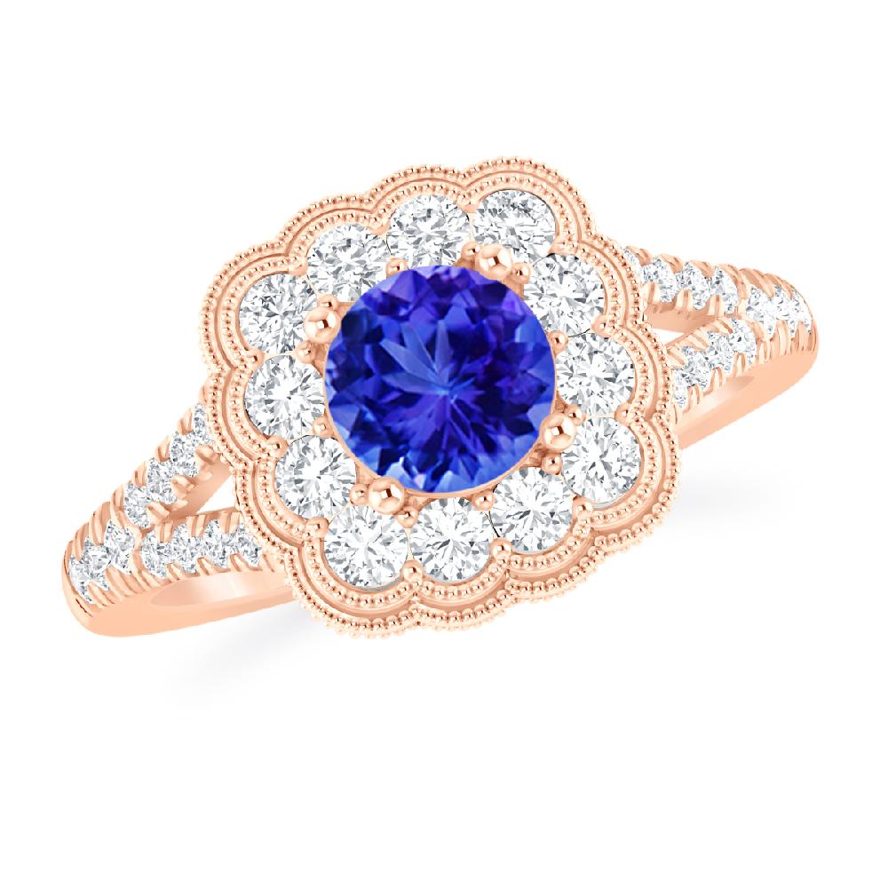 Rose Gold - Tanzanite