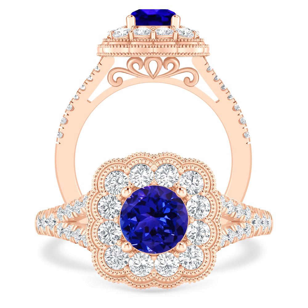 Rose Gold - Tanzanite