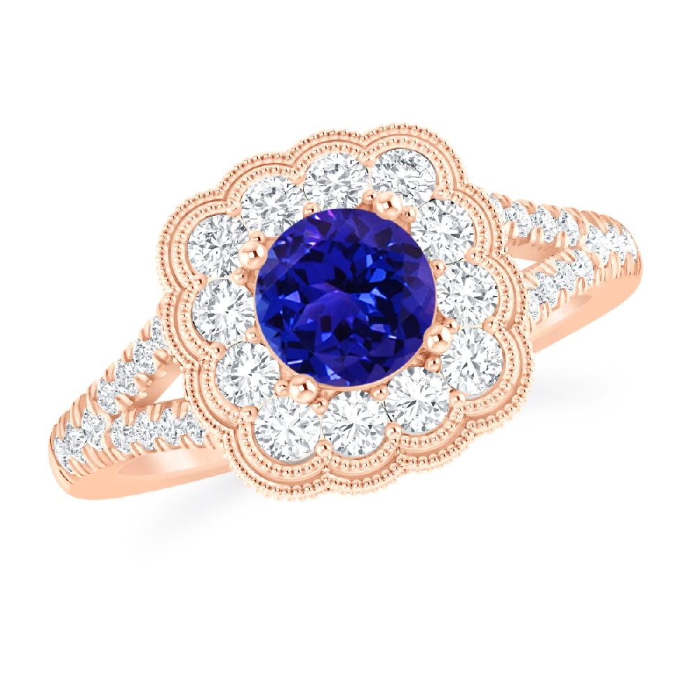 Rose Gold - Tanzanite