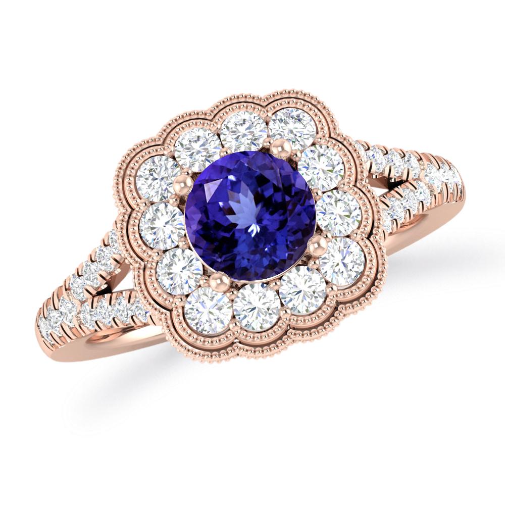 Rose Gold - Tanzanite