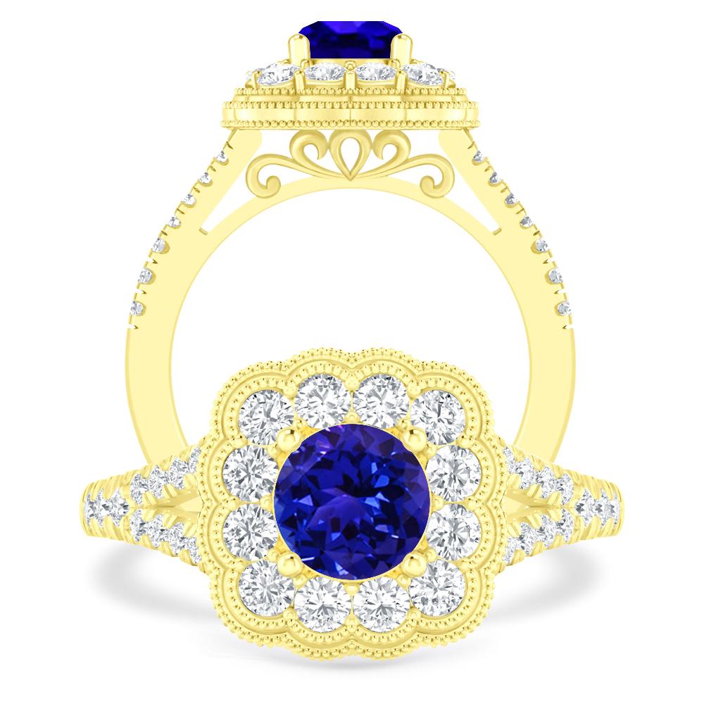 Yellow Gold - Tanzanite