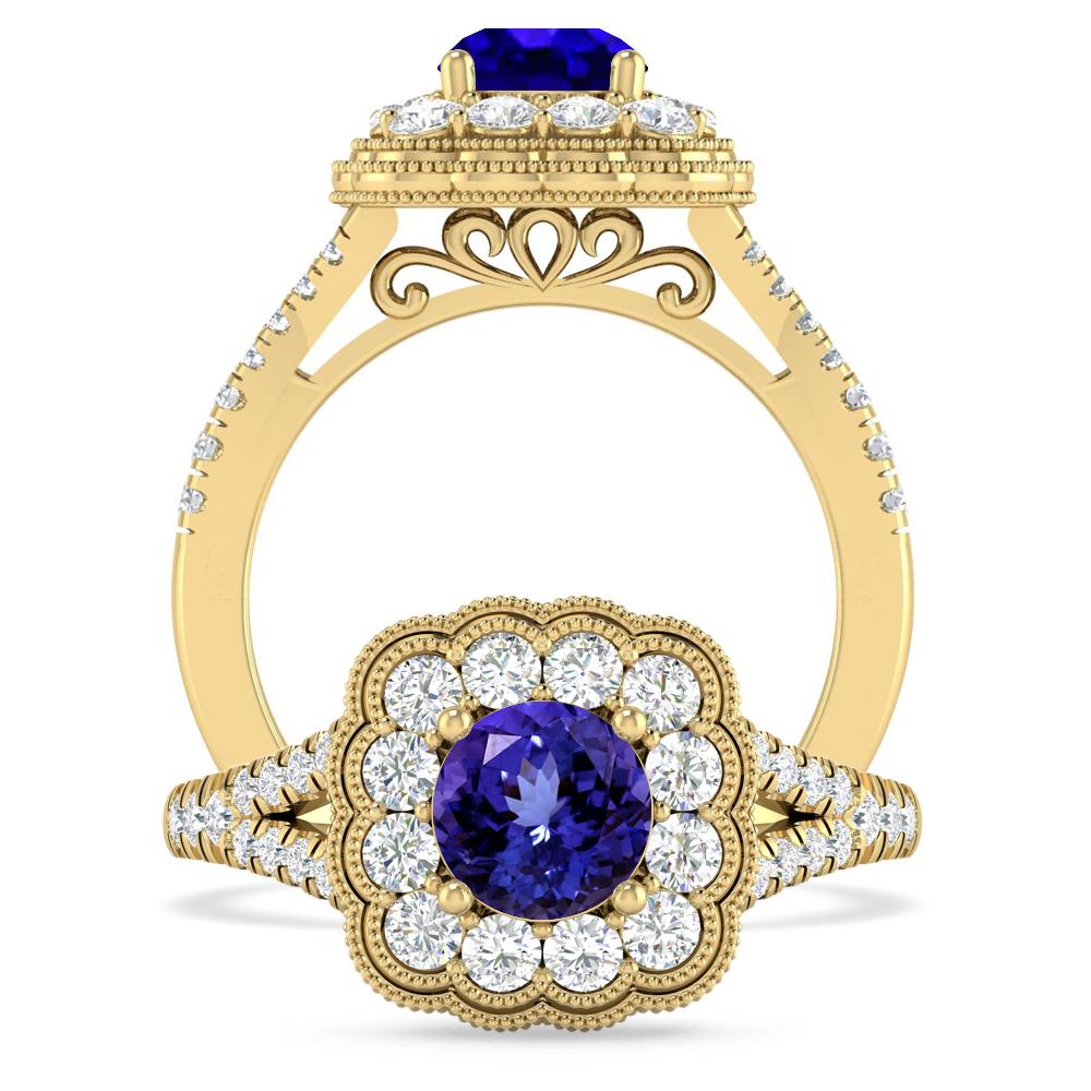 Yellow Gold - Tanzanite