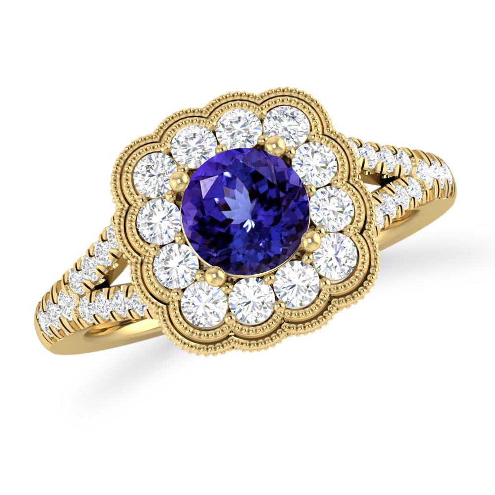 Yellow Gold - Tanzanite