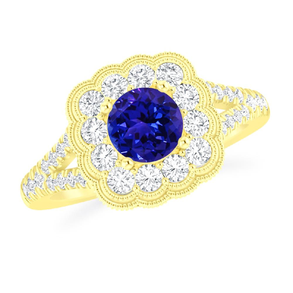 Yellow Gold - Tanzanite