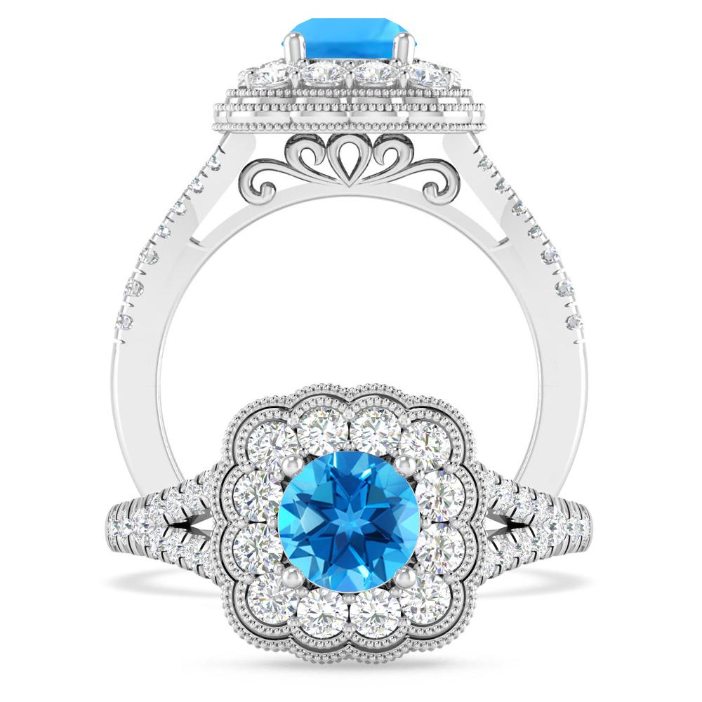 White Gold - Blue Topaz