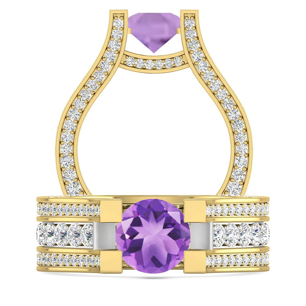 Yellow Gold - Amethyst