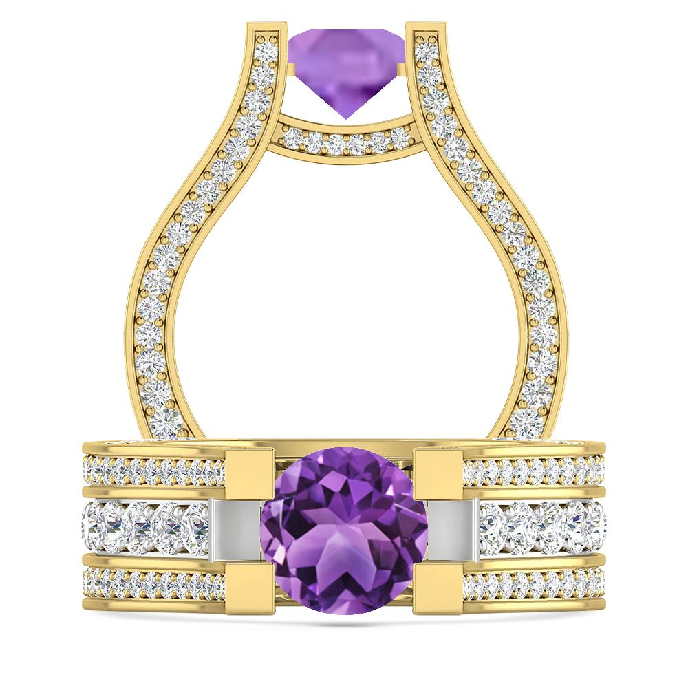 Yellow Gold - Amethyst