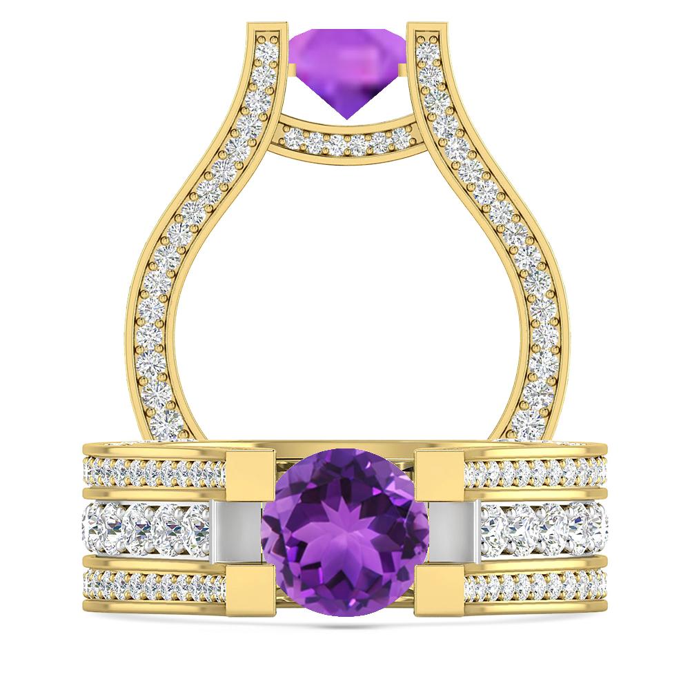 Yellow Gold - Amethyst