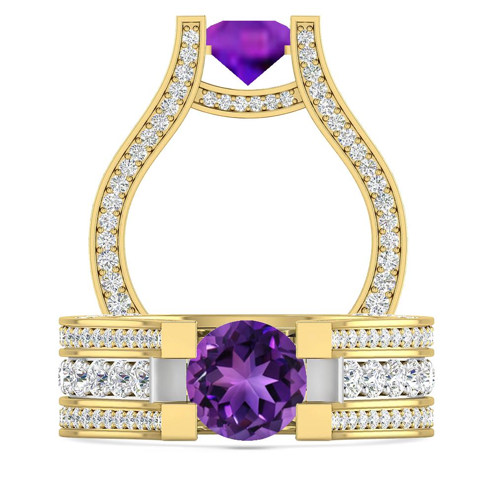 Yellow Gold - Amethyst